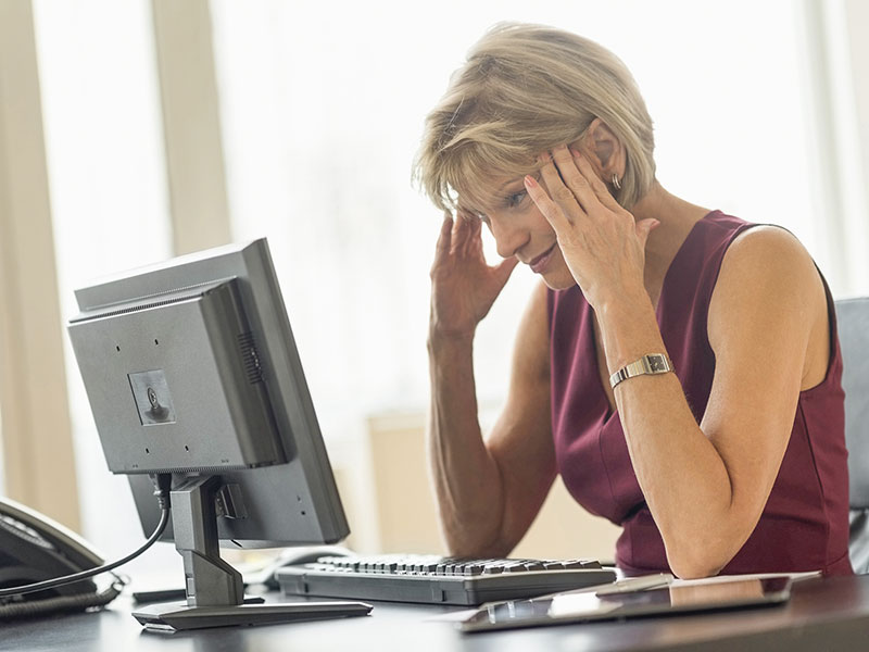 Frustrated woman because her trust officer was slow to process a distribution